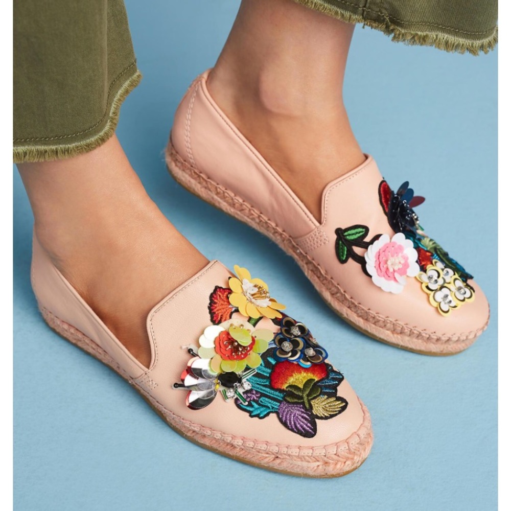 Anthropologie Bill Blass Sutton Espadrilles Sz 8.5